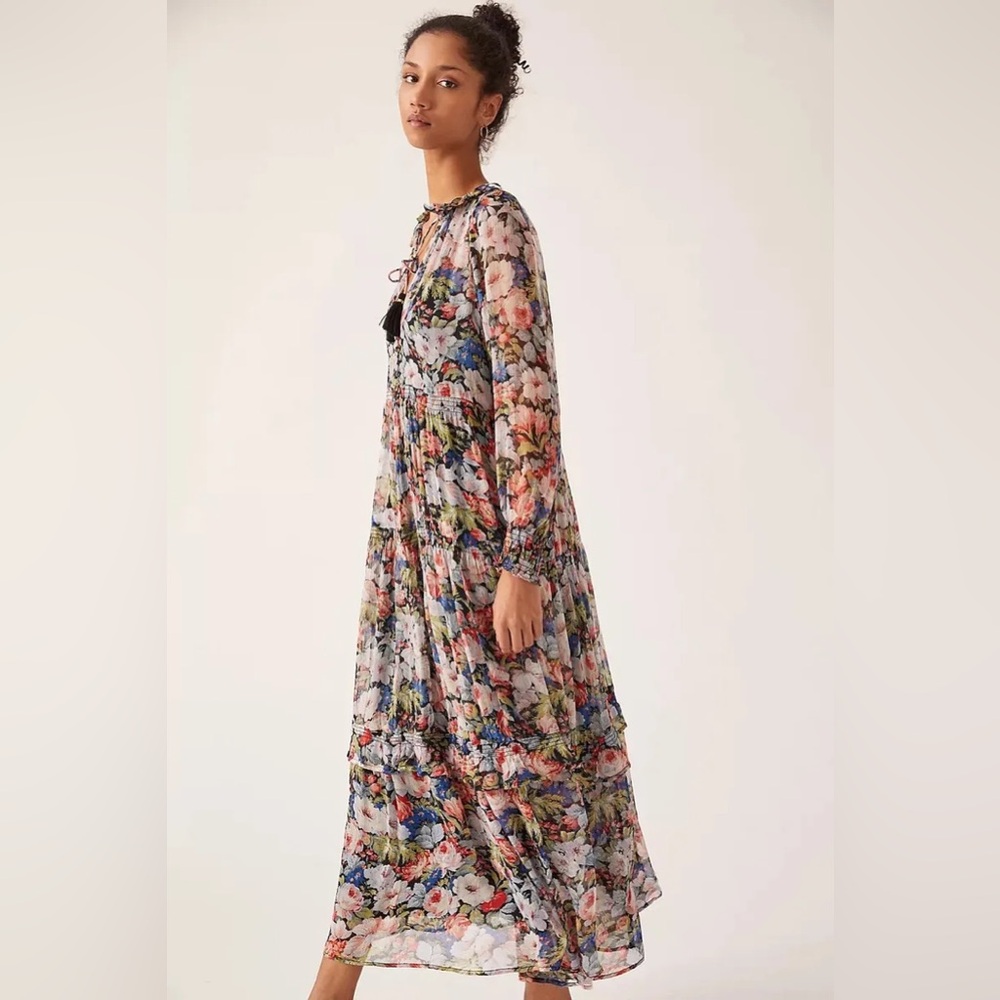 Marais Printed Chiffon Maxi Dress